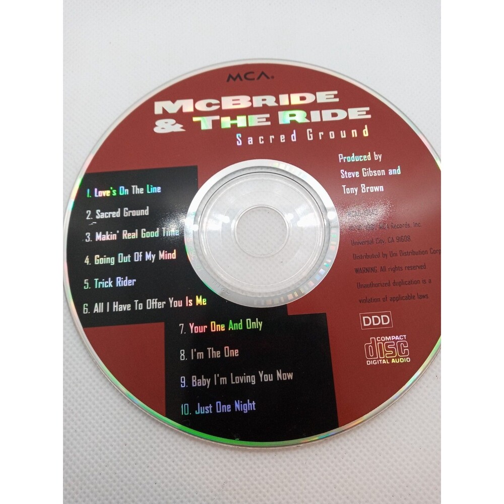 McBride and the Ride CD Sacred Ground 1992 MCA CD Only No Case